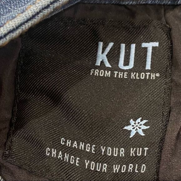 KUT from the KLOTH Donna high rise ankle skinny button up raw hem jeans - 2 - Picture 8 of 8